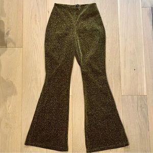 High Waisted Lurex Flares